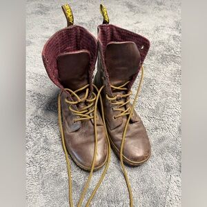 Dr. Martens Brown Leather Lace-Up Boots